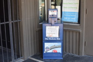 Modesto Bee newspaper vend machine