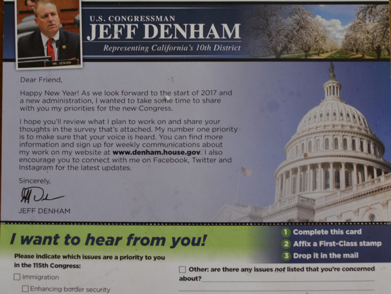Open Letter to Jeff Denham