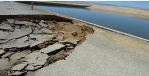 Subsidence along the California Aqueduct