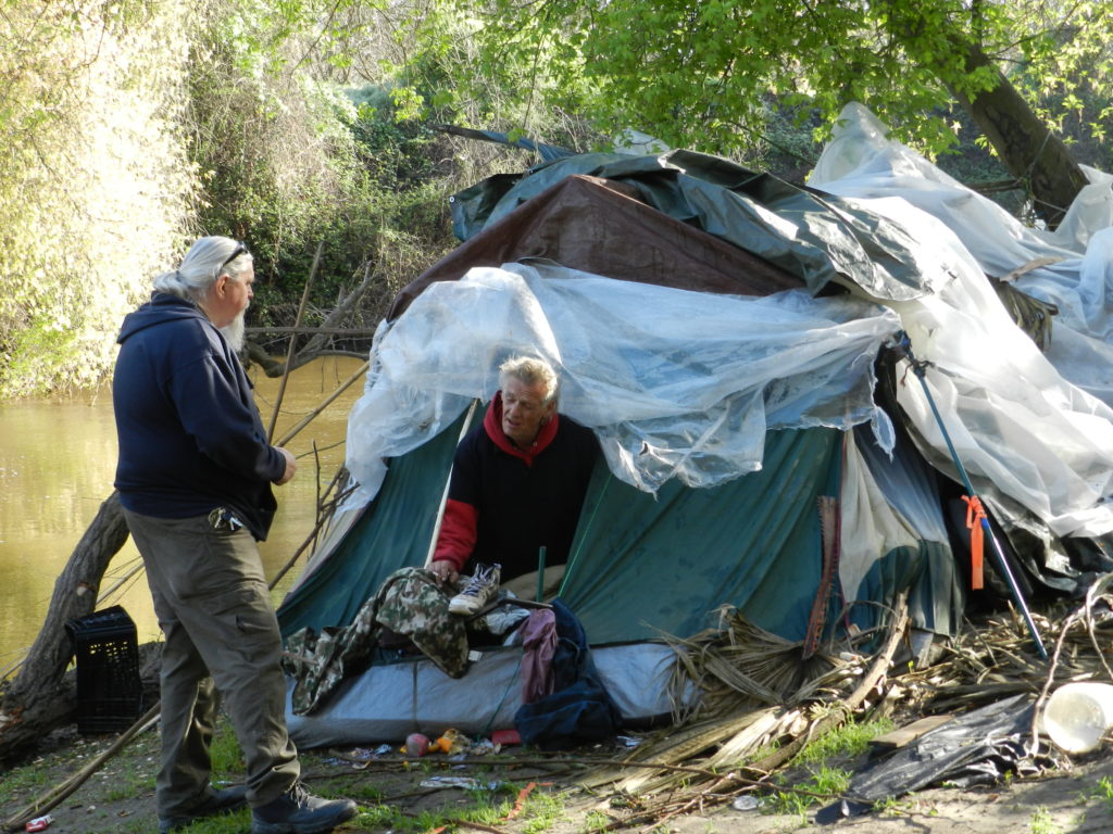 Camp along Stanislaus River