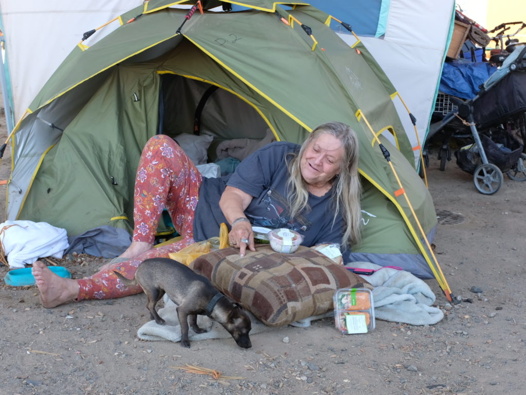 Woman with dog