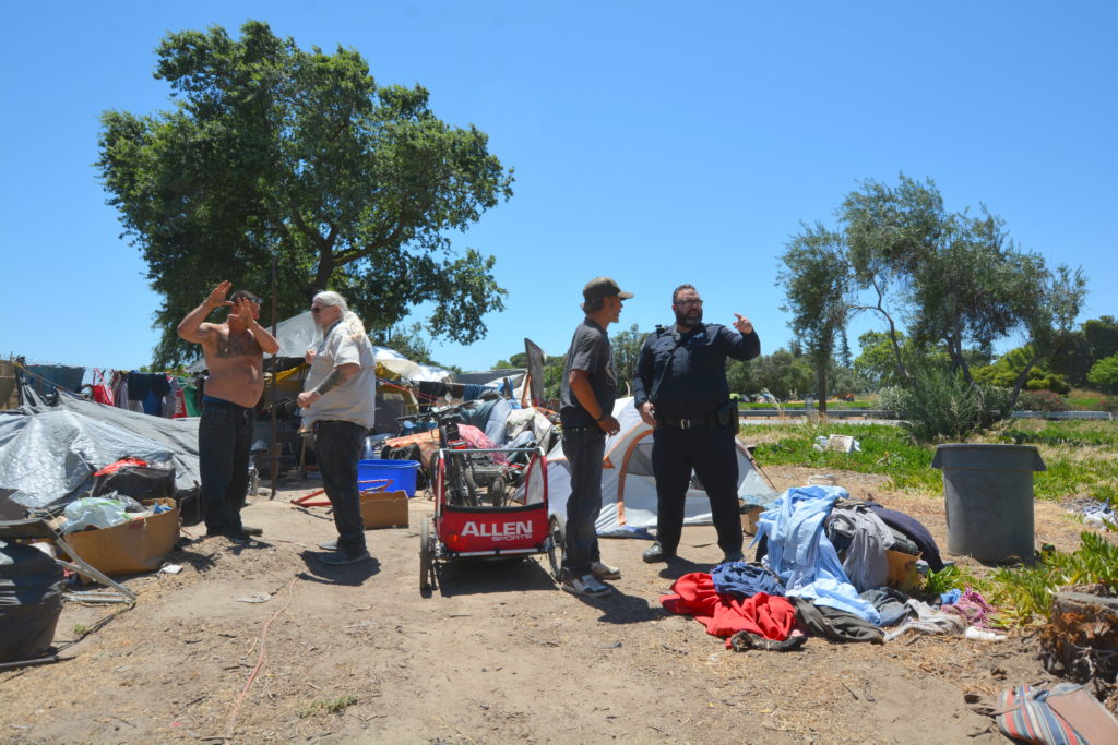 MPD Sargent Mike Hammond homeless camp Modesto