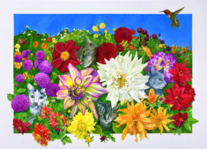 Dahlia Garden by Linda Knoll