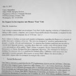 Tom Patti Citizens United Complaint letter