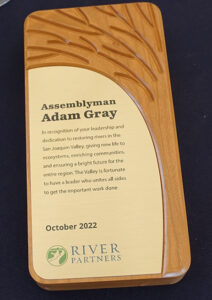 Adam Gray award from River Partners