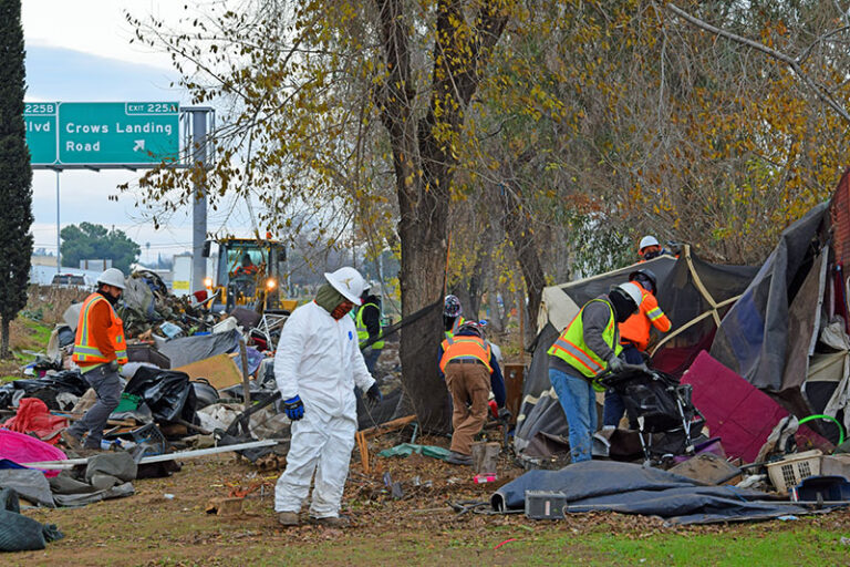 Caltrans sweep near Modesto, 2021