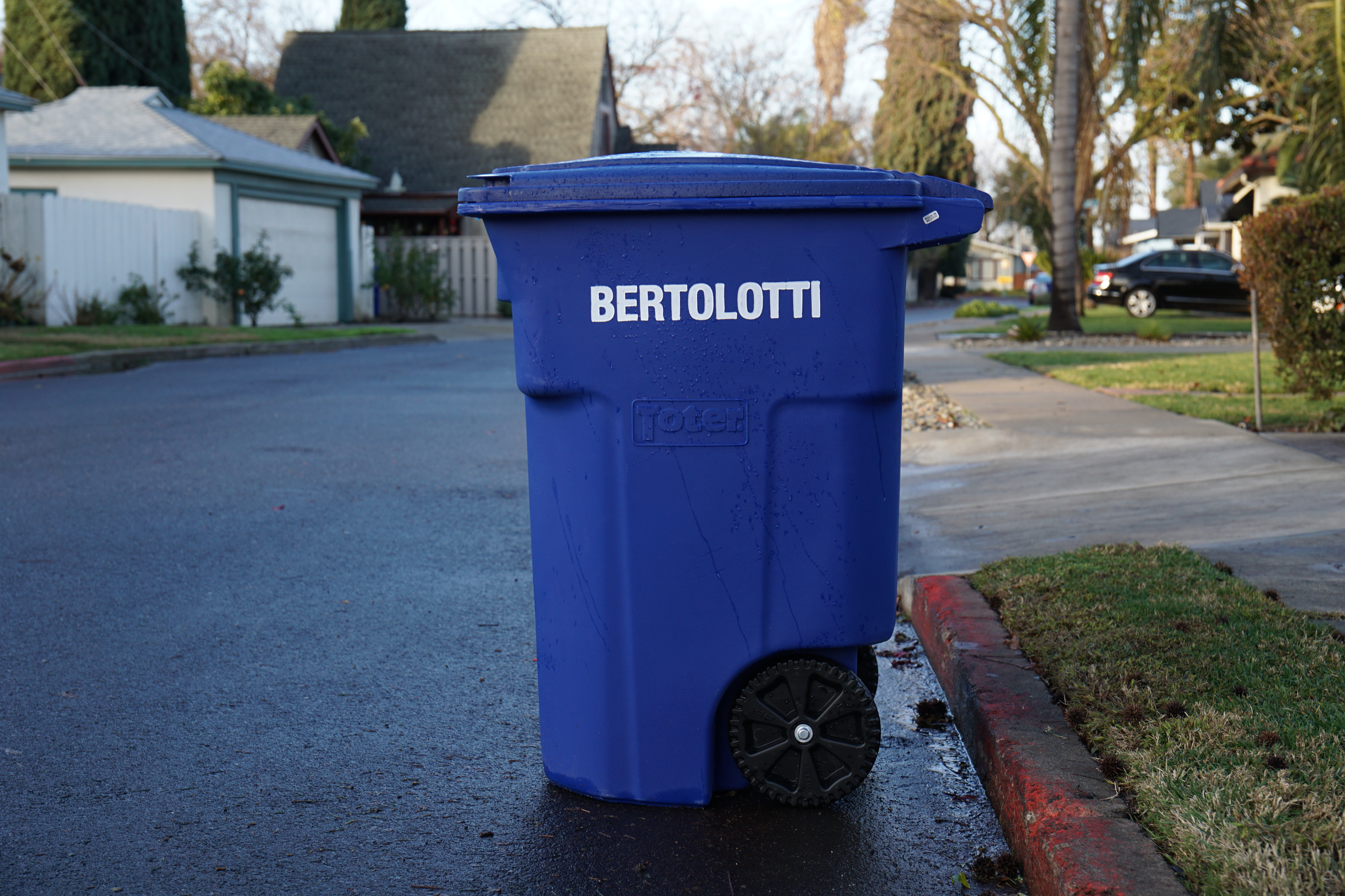 Modesto Blue Recycle Waste can