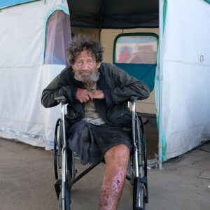 Alan at tent fix