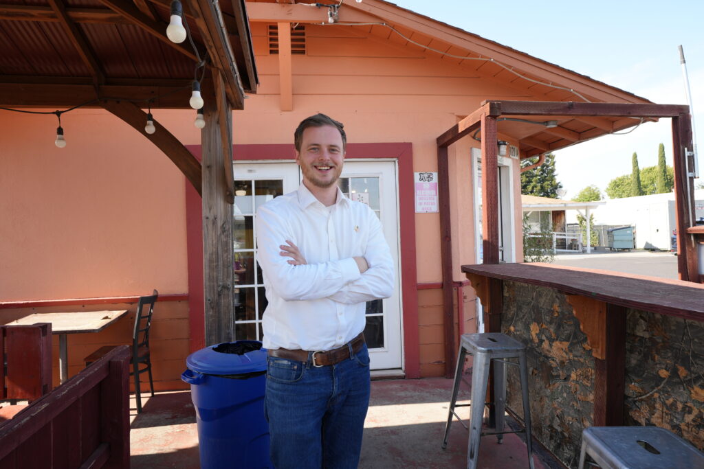 Jaron Brandon outside Jarro Viejo, Oakdale, 27 May, 2025