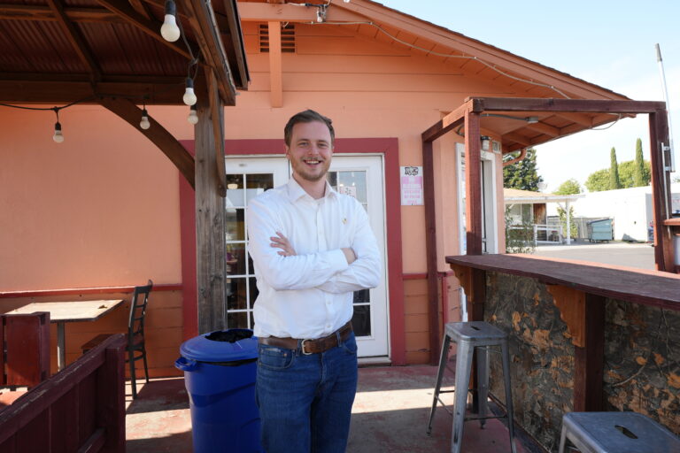 Jaron Brandon outside Jarro Viejo, Oakdale, 27 May, 2025