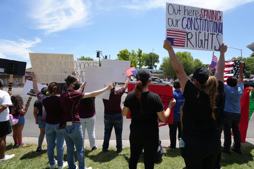 No Kings Protest, Graceada Park, Modesto, 14 June, 2025