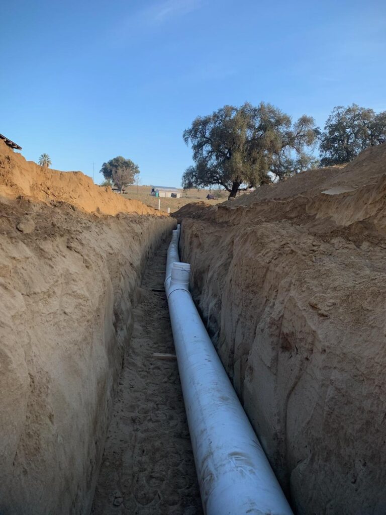 Pipe extension from Rodoni property to Rairden property