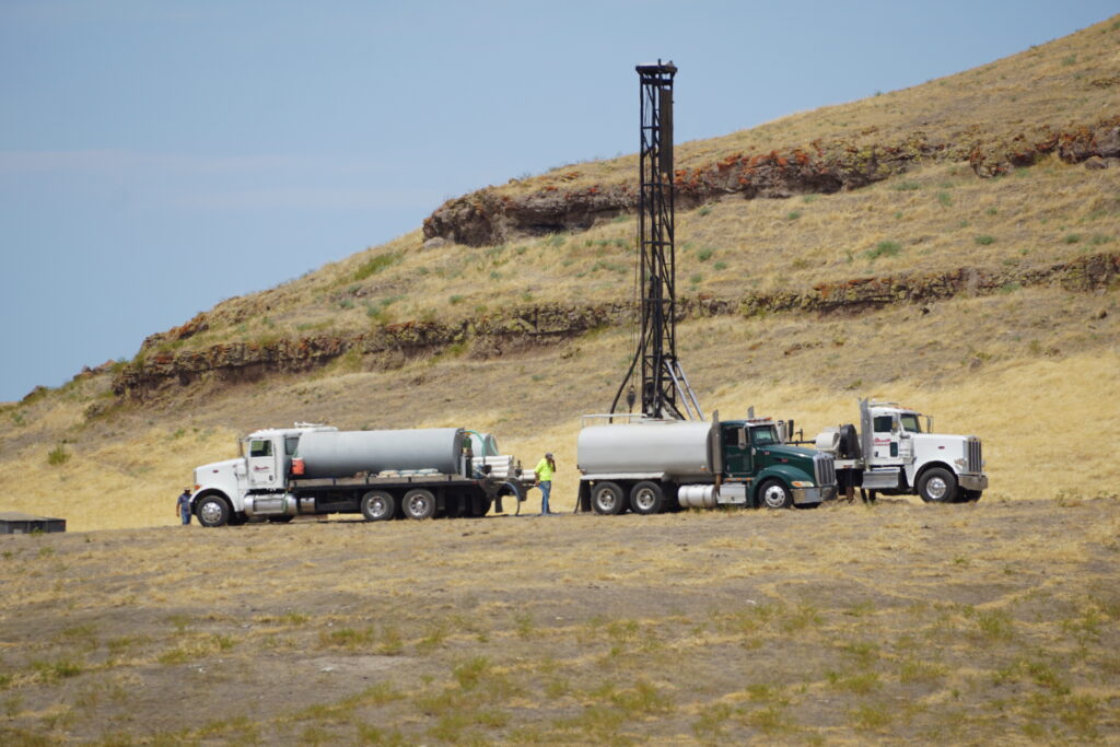 Masellis well drilling rig eastern Stanislaus County 27 August 2026